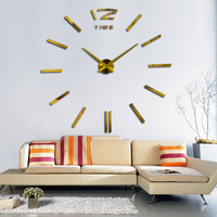 Oferta specjalna 3d duża akrylowa ściana lustrzana zegar krótki diy zegarek kwarcowy martwa natura zegary dekoracja do domu naklejki do salonu 4